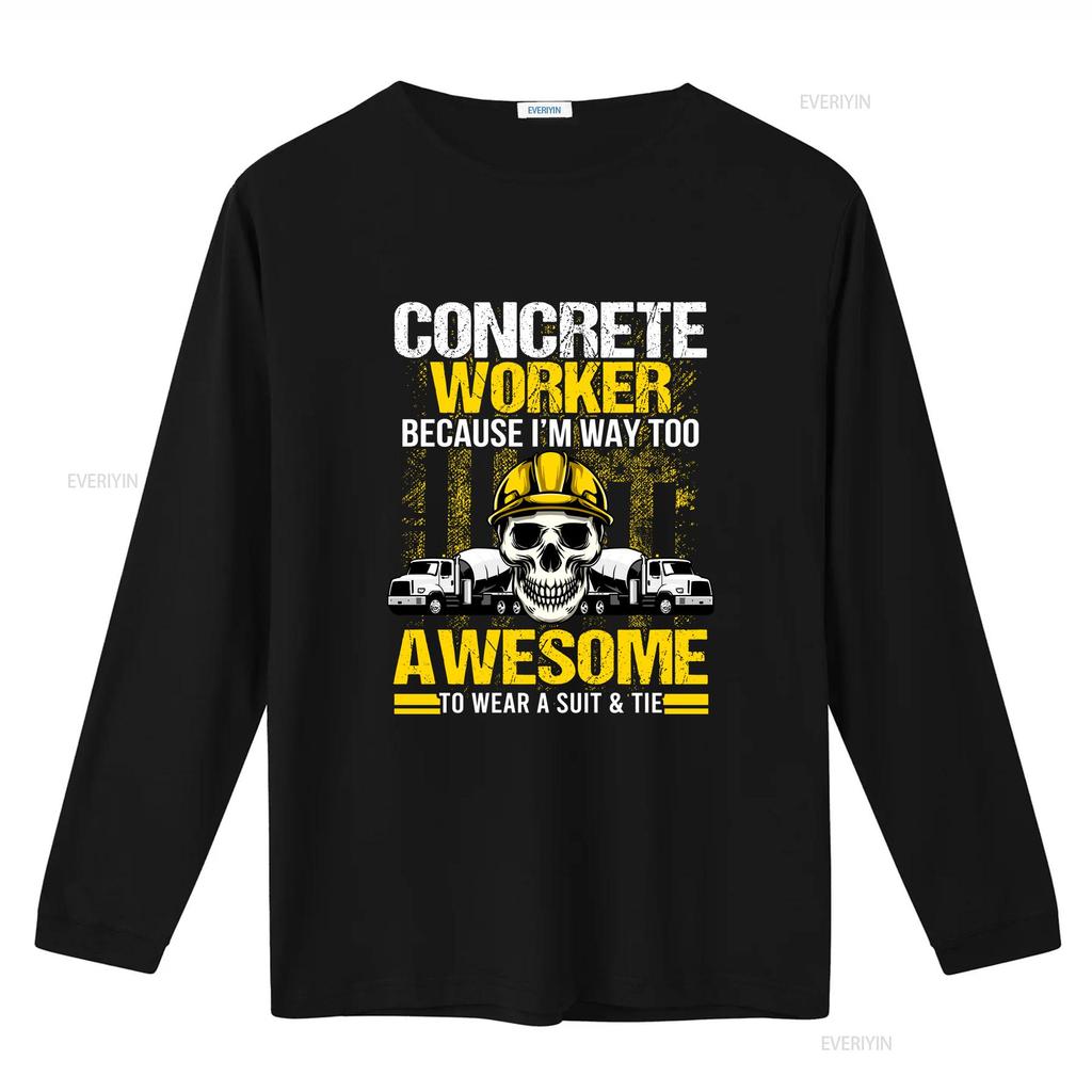 Beton T-Shirt Bau Asphalt LKW Gebäude ID 2351 Vintage Gewaschenes Oberteil Für Jeden Tag Mode Grafik Leicht