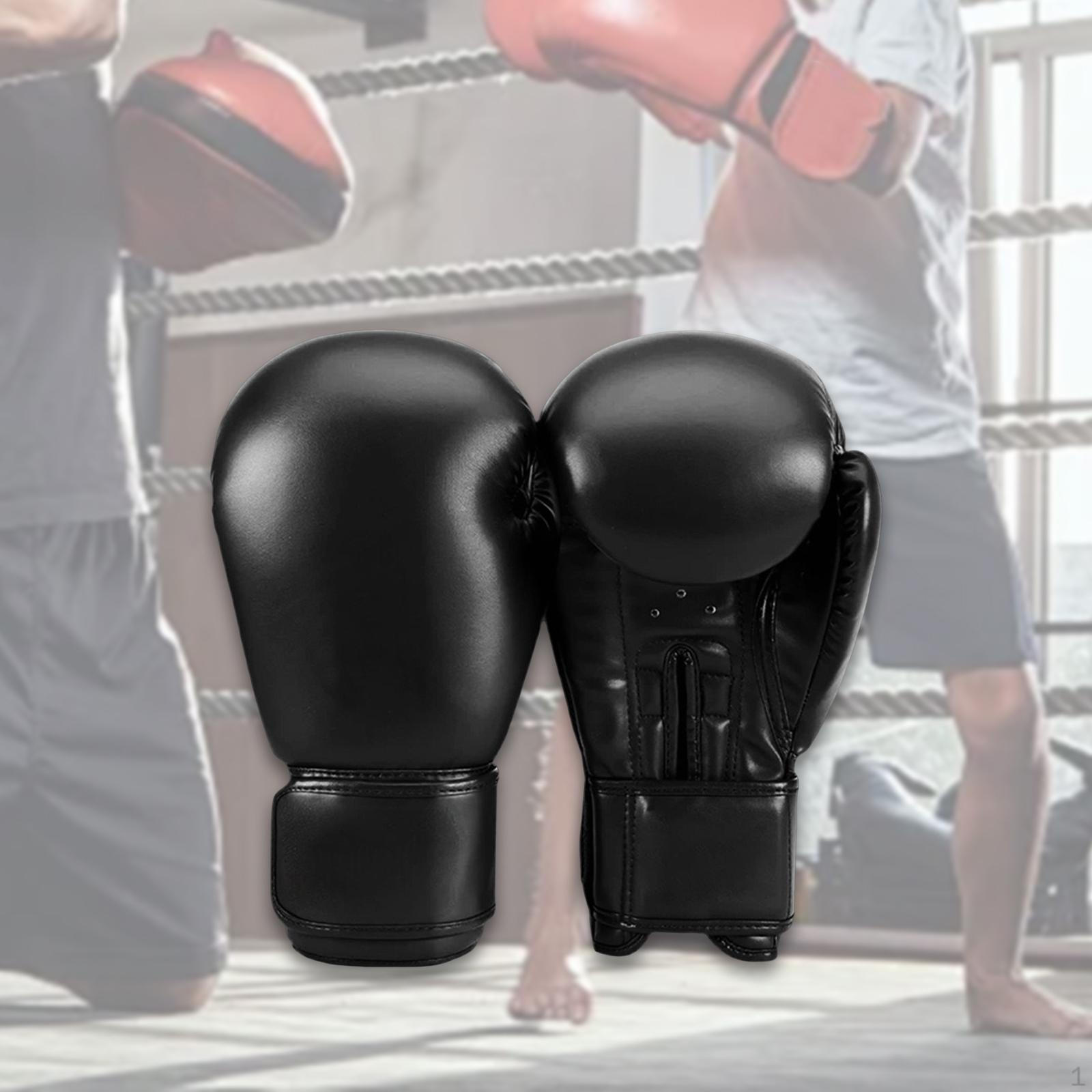 

Взрослые боксерские перчатки, дышащие, защита запястий и костяшек пальцев, перчатки для работы с боксерской грушей чёрный