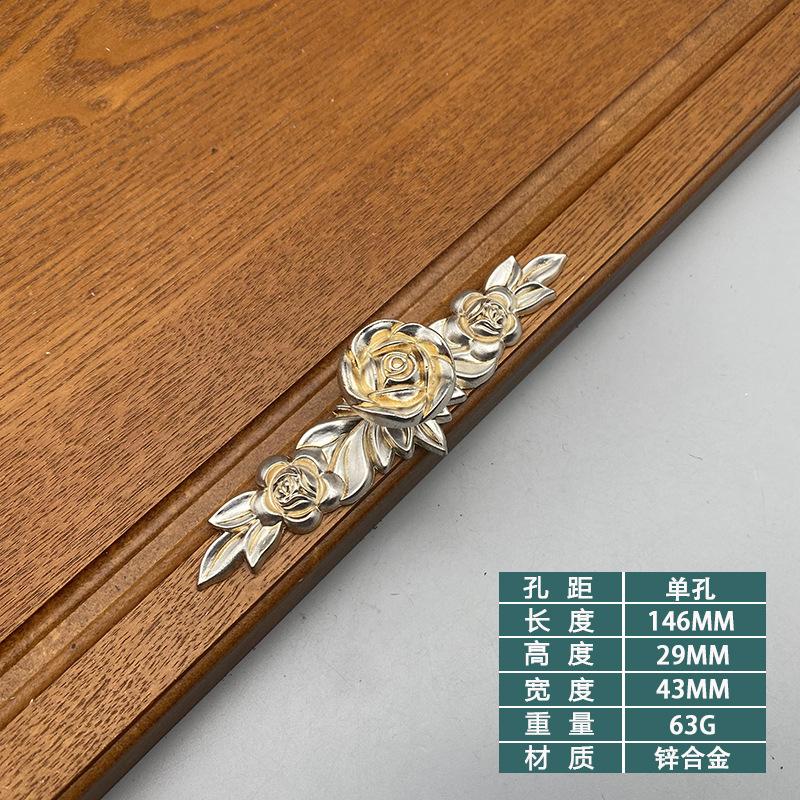 Rose Decorative Cabinet Knobs Floral Knob Cupboard Door Knobs Ivory White Drawer Pulls Cabinet Handle Knobs for Dresser Cabinet