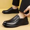New Designer Solid Color Dress Shoes for Men Spring Autumn Fashion Leather Shoes Man Soft Sole Business Casual Shoe Male