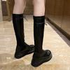 Boots Women's Spring and Autumn 2025 New Thick-soled Knee Boots Tall Knight Boots Skinny Martin Boots