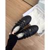 Round Head Hollow Velcro Niche Sports Casual Shoes Women's Leather Mary Jane Versatile Single Shoes