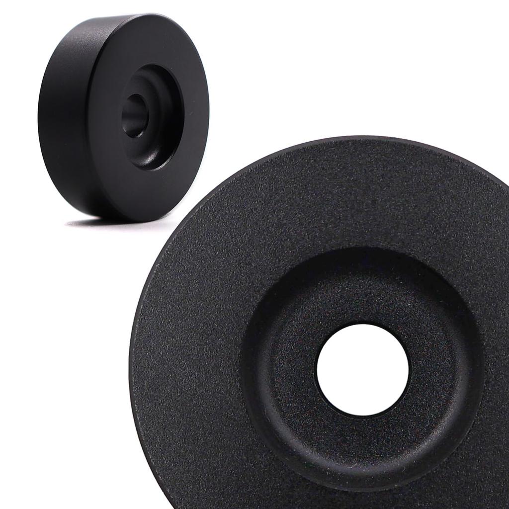 EP Record Adapter 7 Inch 45 Rotation Accessory Solid Aluminum Insert Adapter Mayrecords Black