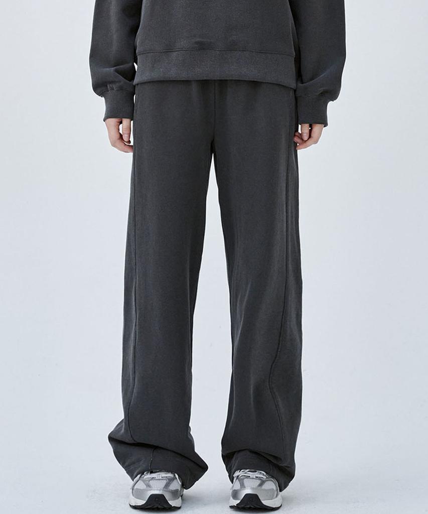 MALOUPE 2305 Pigment Barrel Fit Sweatpants (Dark Gray)