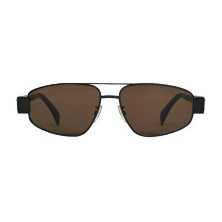 Celine Logo Pattern Pilot Sunglasses Men sunglasses Black 4S281CMLB-38NM