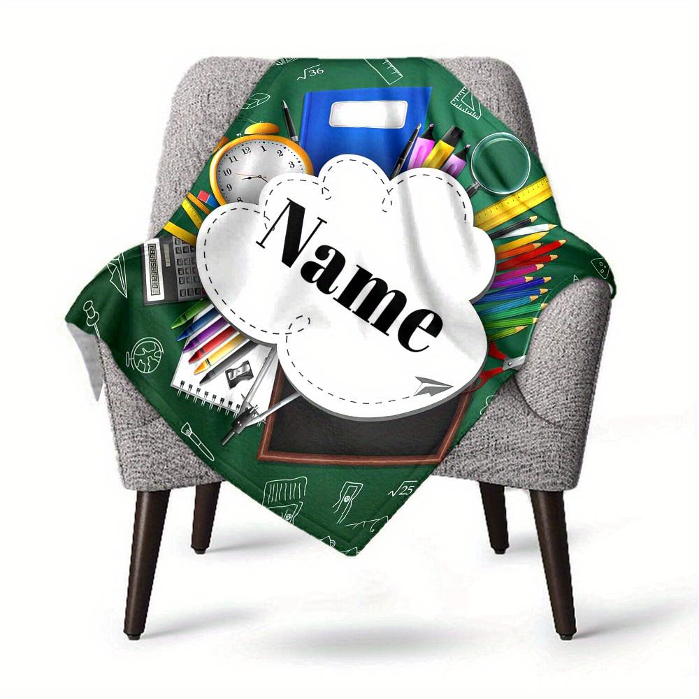 School Supplies Theme Home Customized Blankets Comfortable Soft Lightweight Multiseasonal Blanket For Picnics Sofas Offices Beds Living Rooms Perfect