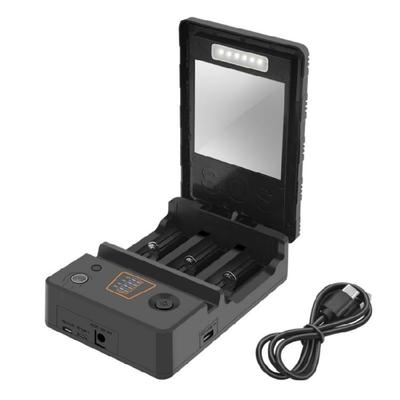 Portable Solar Battery Charger Solar Panel Battery Charger Charging Case Box For 26650/21700/18650/18500/16340/14500