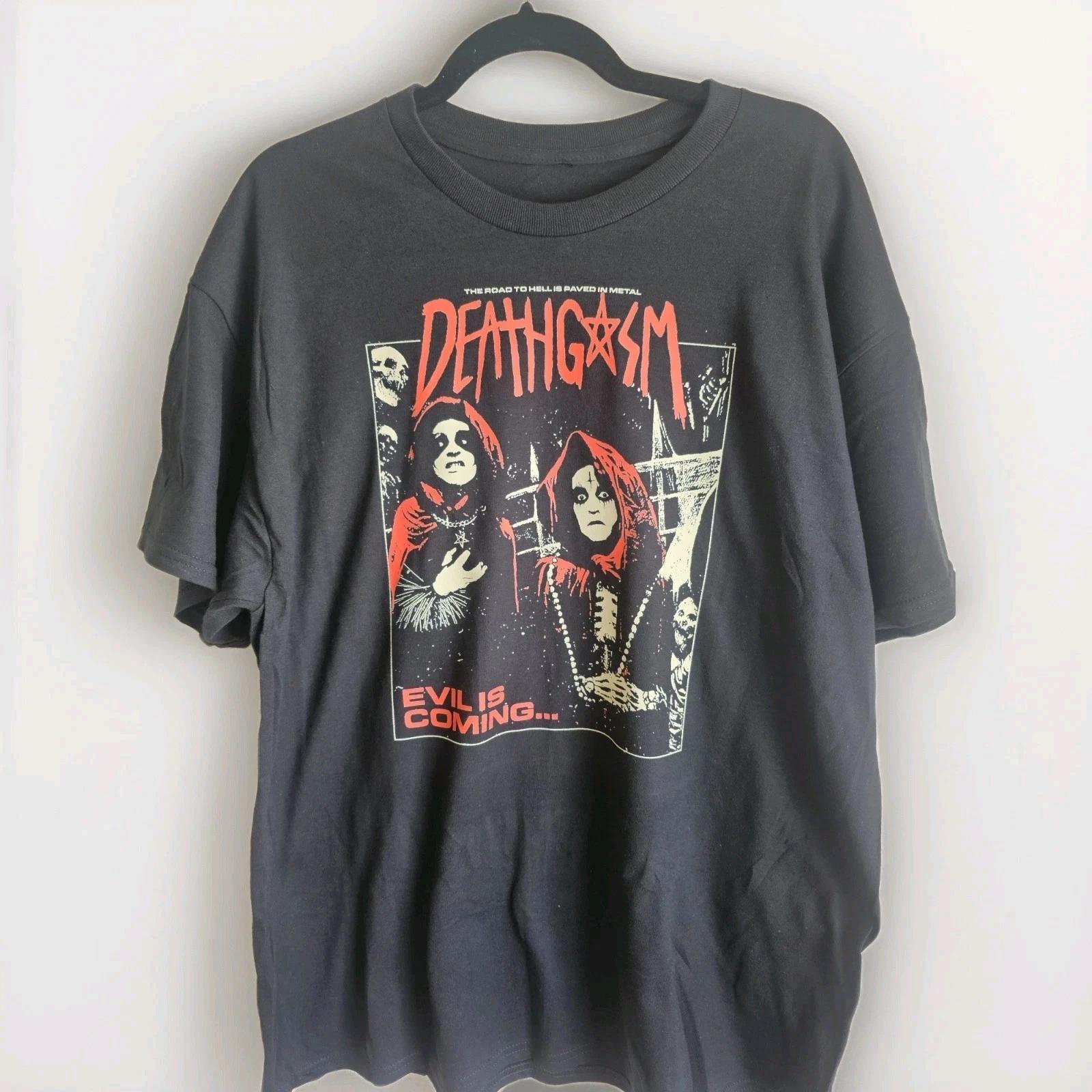 Deathgasm Evil is Coming Black Cotton T -Shirt XL
