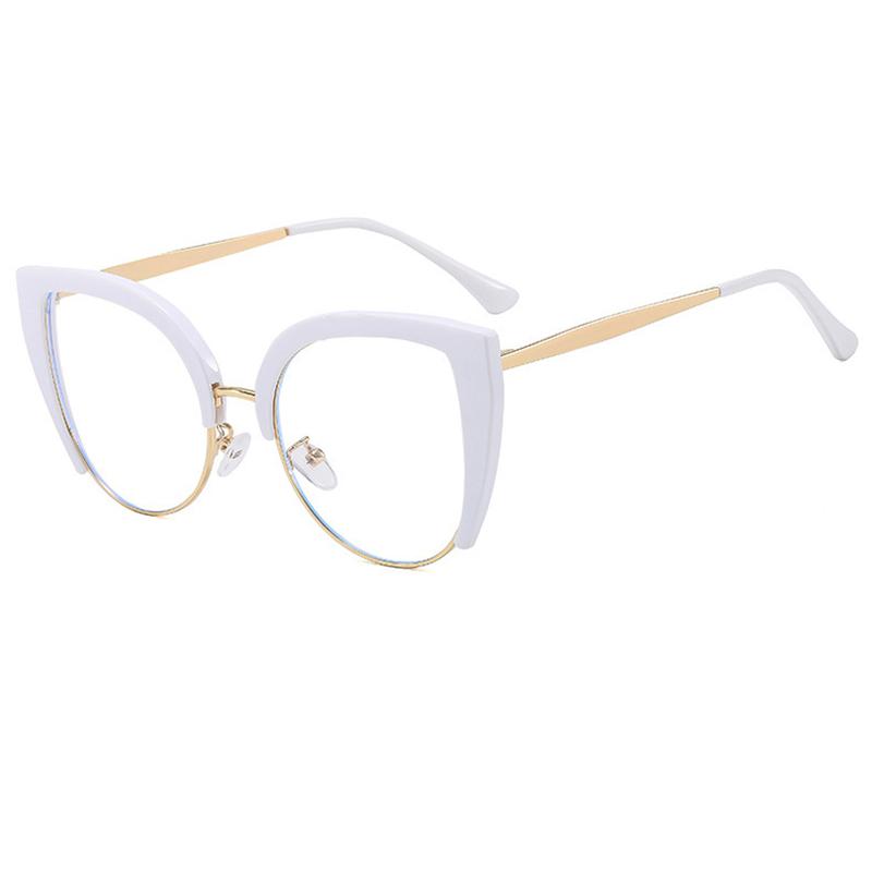Women Cat Eye Glasses Luxury Brand Frames Optical Extra Large Eyeglasses Fashion Prescription Eyewear Anti Computer Blue Light