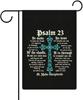 Psalm 23 Religious Scripture with Ornate Cross Garden Ag 12x18 Inch Double Sided for Outside Small Burlap Welcome Yard Dec LLE