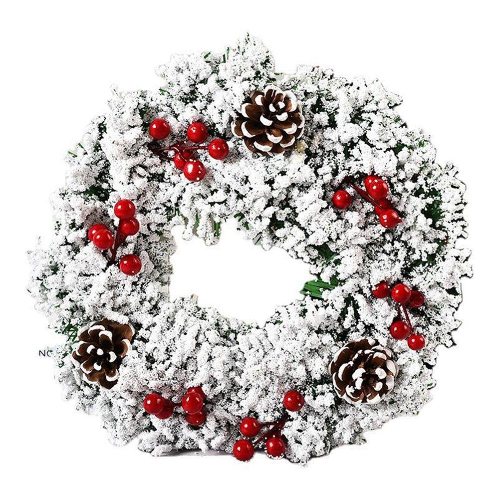 Ornament Red Berry Large Winter Snowflake Christmas Wreath Christmas Decor Garland Berry Wreath