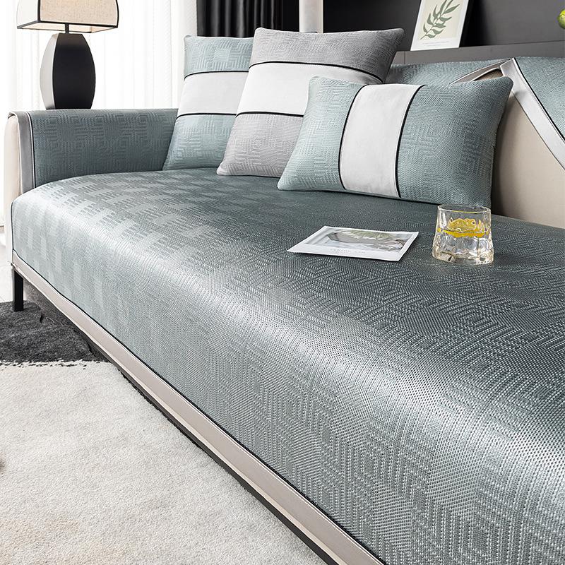 Ice Silk Sofa Cushion Summer Summer Light Luxury Mat Seat Cushion Simple Modern High-End Non-Slip Leather Sofa Cover