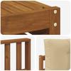 Outdoor Sofa Set 11 pcs Natural and Beige Solid Acacia Wood