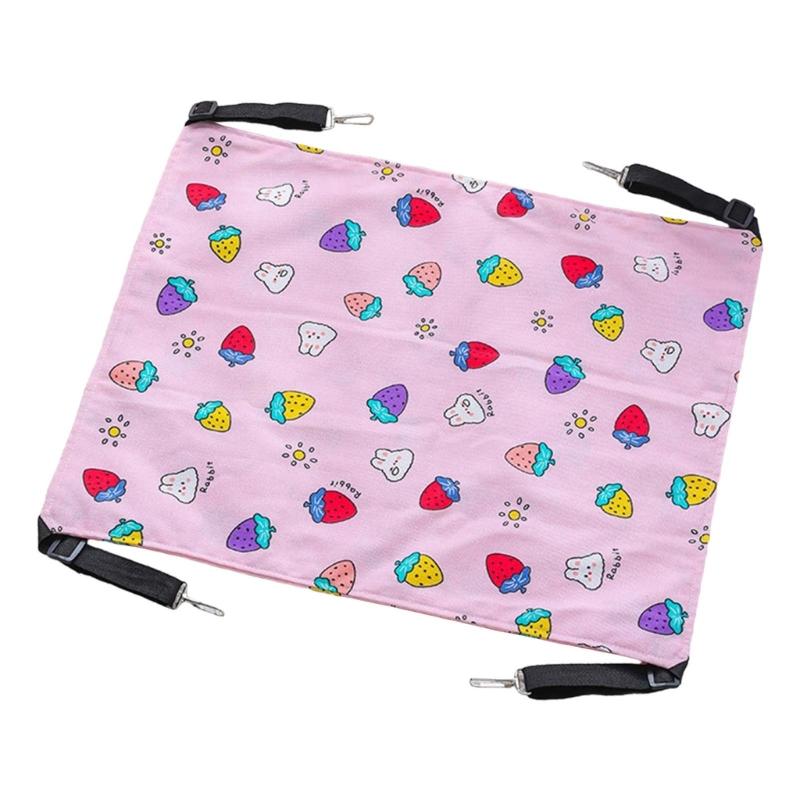 

Cat Hammock Swing Bed Pet Kitten Reversible Sleeping Bed Anti-Scratching Hanging Hammock Cage Bedding Small Pet Supplies M рожевий