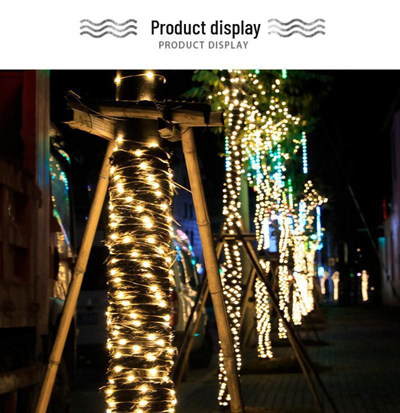 Outdoor Waterproof Solar LED String Fairy Lights for Garden and Christmas Tree Decoration