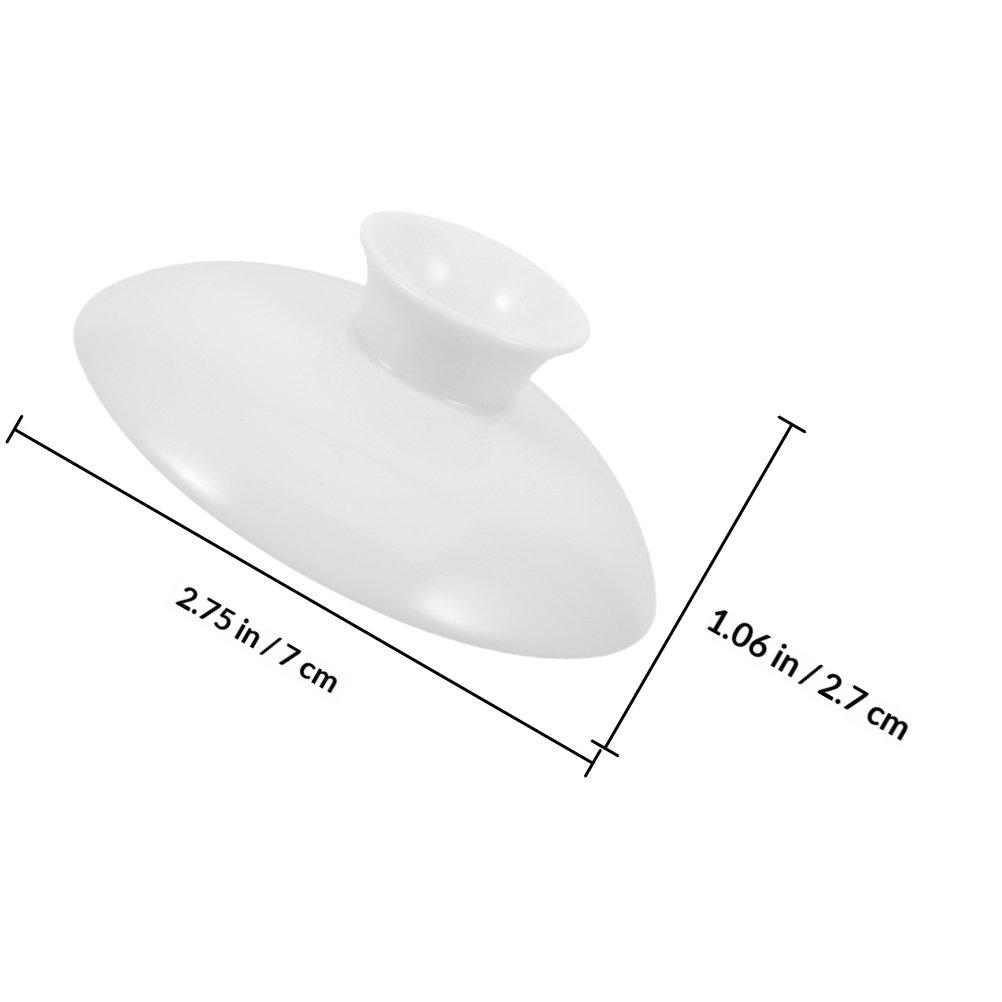 Ceramic Tea Cup Lid 3 Inch Round Universal Fit for Mugs Cups Elegant Replacement Cover for Home Office Tea Room Use