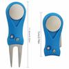 Button Stainless Steel Groove Cleaner Golf Divot Repair Tool Switchblade Pitch Golf Pitchfork