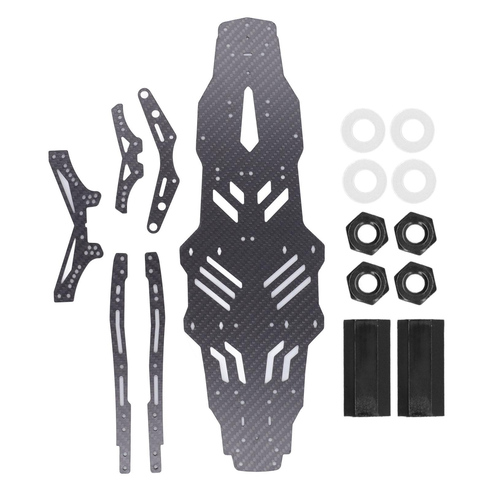 

Carbon Fiber RC Bottom Chassis Plate CNC Machining Flexible Stiff Replacement RC Chassis for 110