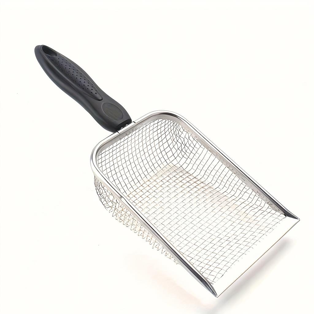 1/2pcs Stainless Steel Small Hole Filter Gardening Shovel Outdoor Beach Net Shovel Beach Vacation Shell Toy Game Soil Flipping Net Shovel