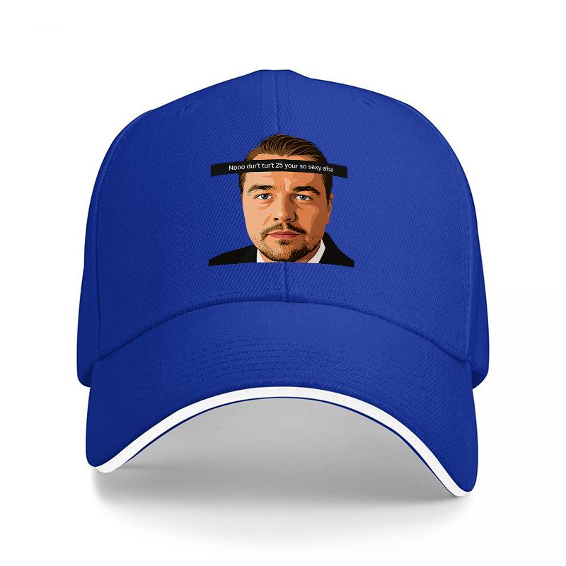 Derek Zoolander Face Print Baseball Cap Classic Black Adjustable Hat with Iconic Movie Character Design for Fashion Fans