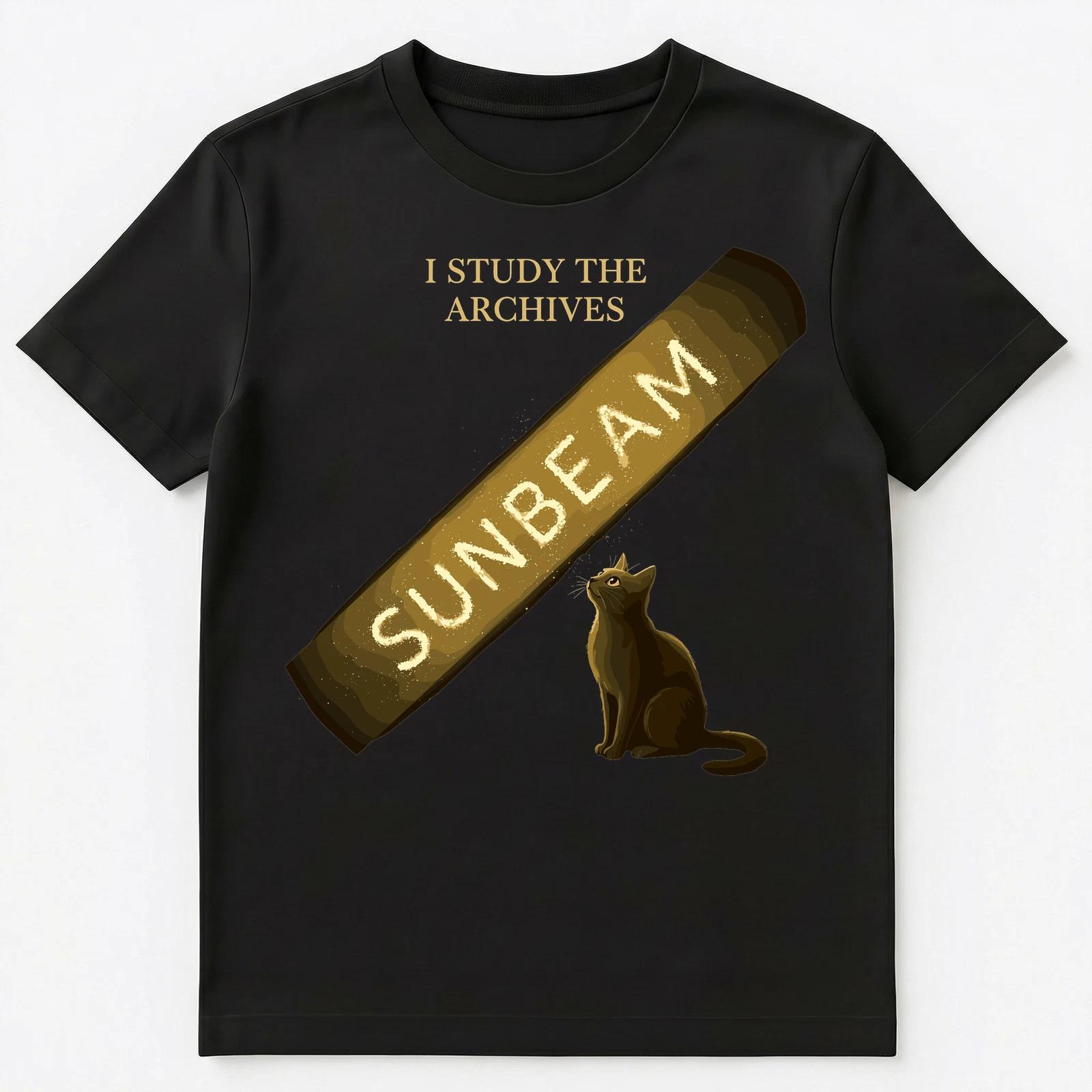 

Cat Lover Feline Sunbeam Study Funny Animal Humor Unisex T-Shirt 3XL