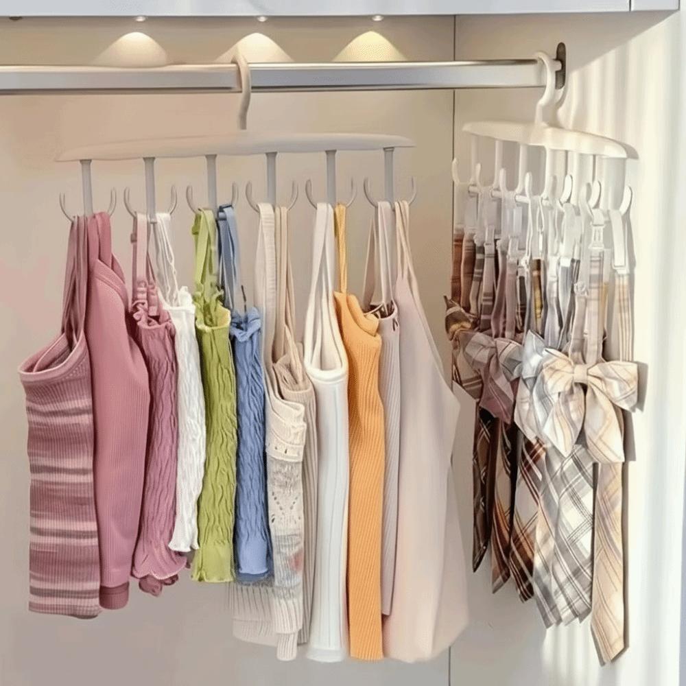 Portable Rotating Hanger Multi-Hook Coat Rack Tidy Multi-Functional Hanger  Wardrobe Storage