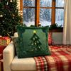 Cozy Winter Festive Pillow Cover Christmas Throw Cover, 18x18 Inch Plush Cushion 3D Snowman Themed Covers Reindeer Pattern, Case for Holiday Home Sofa