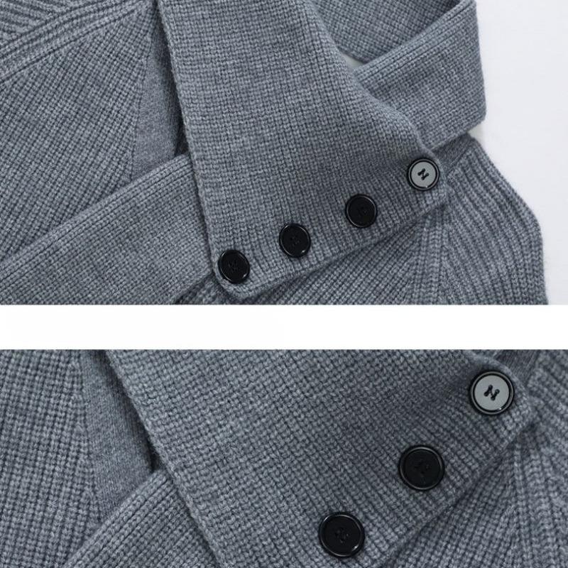 Loose Knit Sweater Oversized Pullover Scarf Top Lazy Style Winter Fall Women Fashion Casual Comfortable