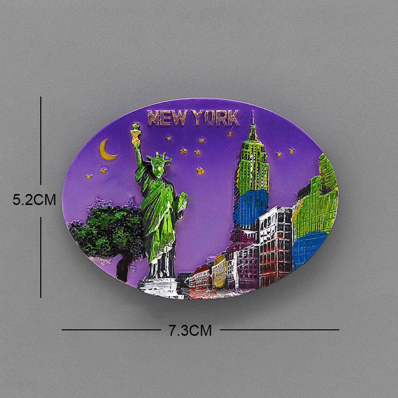 Turismo Americano Nova York Estátua da Liberdade Atlantic City Times Square Nova York ímã de geladeira adesivo magnético para geladeira