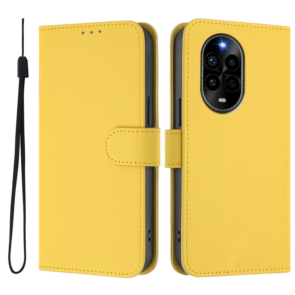 For Huawei nova 13 Pro 5G Case Solid Color Wallet Leather Phone Cover with Strap