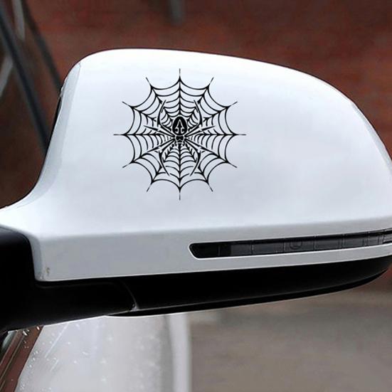 Spider Web Style Car Body Window Sticker Reflective Decal Decor Accessories