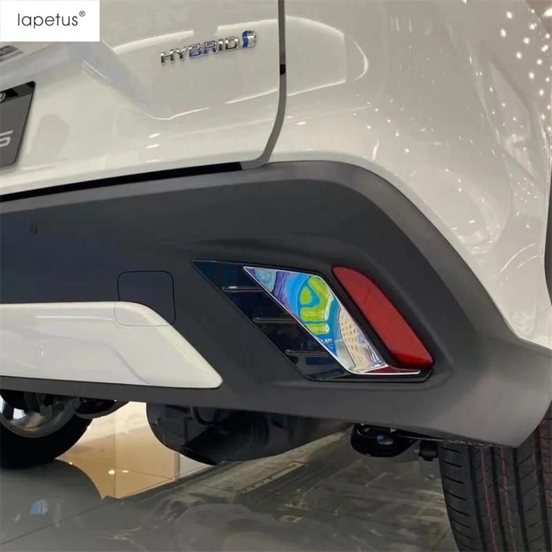 Rear Bumper Fog Light Lamp Eyebrow Frame Decoration Cover Trim For Toyota Corolla Cross XG10 - 2025 ABS Chrome Accessories