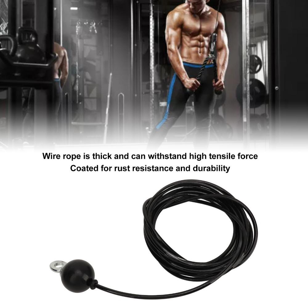 5 piezas Capacidad de Carga 200KG Polea de Fitness Cable de Acero Ajustable Cuerda de Acero Entrenamiento de Fuerza