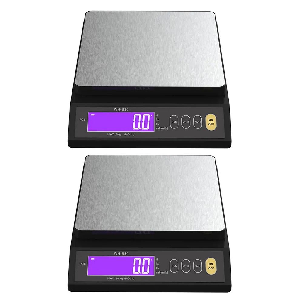 1Pcs 5kg/0.1g 10kg/1g Electronic Kitchen Scale Stainless Steel LCD Display Food Scale High Accuracy Waterproof