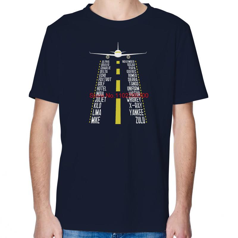 Pilots Alphabet For Flying Airplane Fashion Graphic T Shirts Summer Tees Tops Cotton Short Sleeve Tee Unisex Print T Shirt