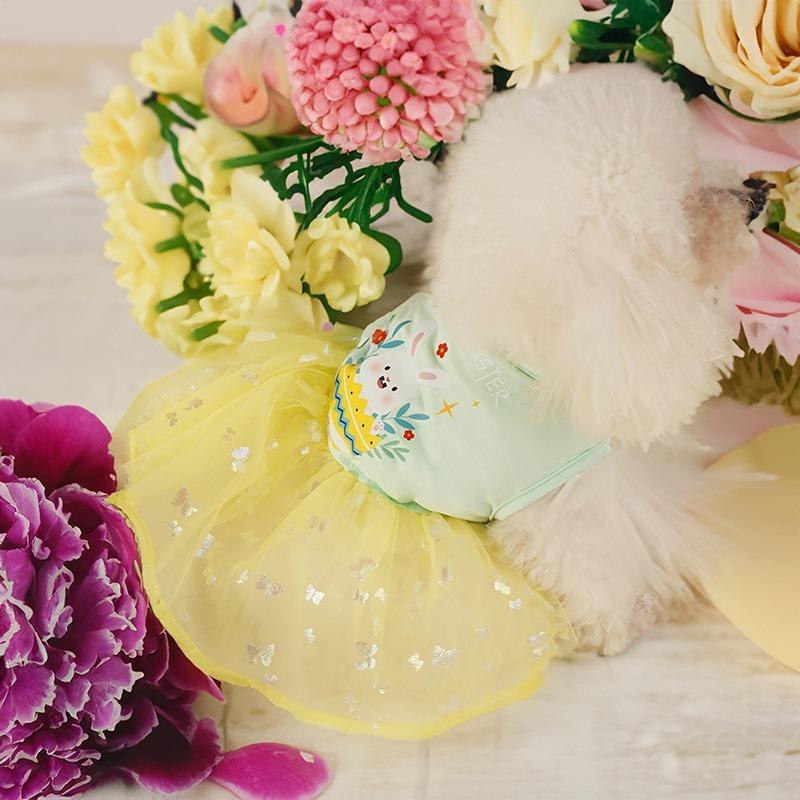 Pet Clothes Dog Rabbit Summer Fresh Wedding Dress Easter Factory