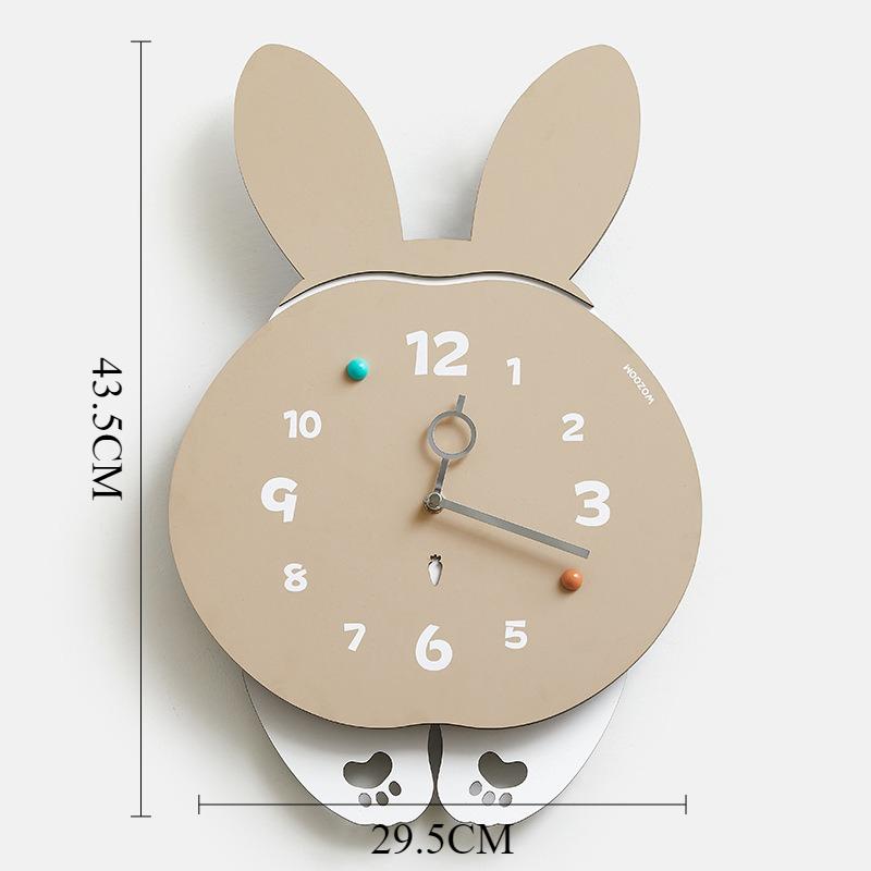 Modern Animal Pendulum Clock Art Creative Cartoon Wall Clock Elegant Stylish Watch House Home Bedroom Decoration Accessories