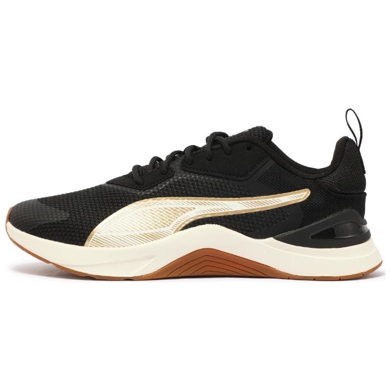 Puma Infusion Premium Wn's Womens Low Top Training Shoes Black White Gold 378784-01