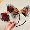 Bow Festival Party Headband Children Funny Evil Pumpkin Headband Cute Hair Card Diablo Halloween Headwear