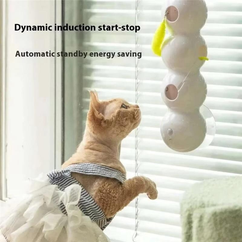 M-Modern-Intelligent Interactive Cat Stick Pro Featuring Replaceable Prey Tail For Automatic Swing Durability Multi-Cat Compatib