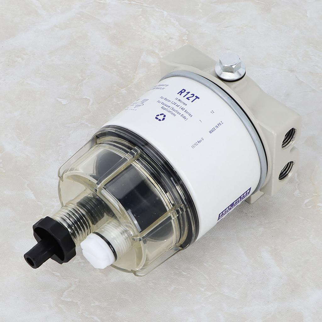 R12T Boat Marine Rotation Fuel Filter Water Separator Fits for Speedboat