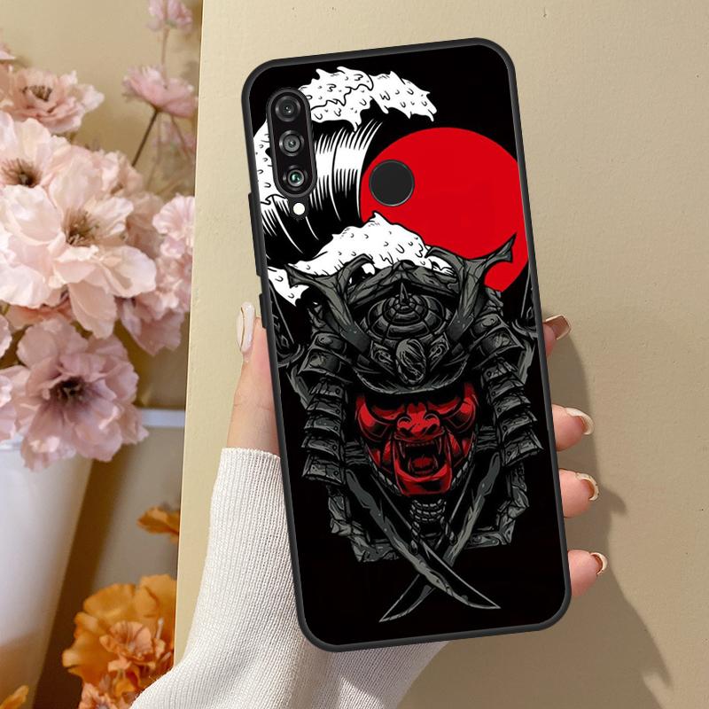 Japanese Samurai Warrior For Huawei Nova 12i 8i 11i 12s 9 10 SE Y60 Y70 Y90 Y72 Y73 Y61 Y91 P60 Pro P30 P40 Lite Case