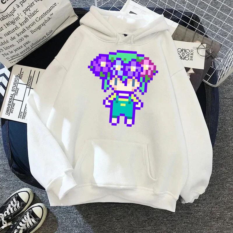 Game Pixel Hoodie Y2k Clothes Women Clothing Long Sleeve Sweatshirt Women's Sweatshirts Y2k Hoodies Clothes Anime Women Hoodie