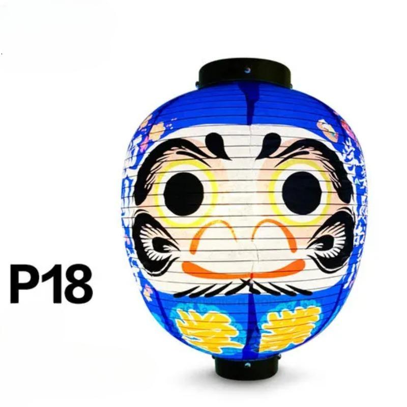 27x35cm Japanese Style Wish Dharma Hanging Lantern Sushi Pub Bistro Restaurant Izakaya Decor Colorful Round Lanterns