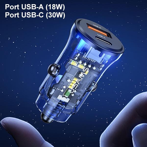 Usams Ład. Sam. 1Xusb+1Xusb-C C32 30Wfast Charge Czarny/Black Cc164Cc01 (Us-Cc164)