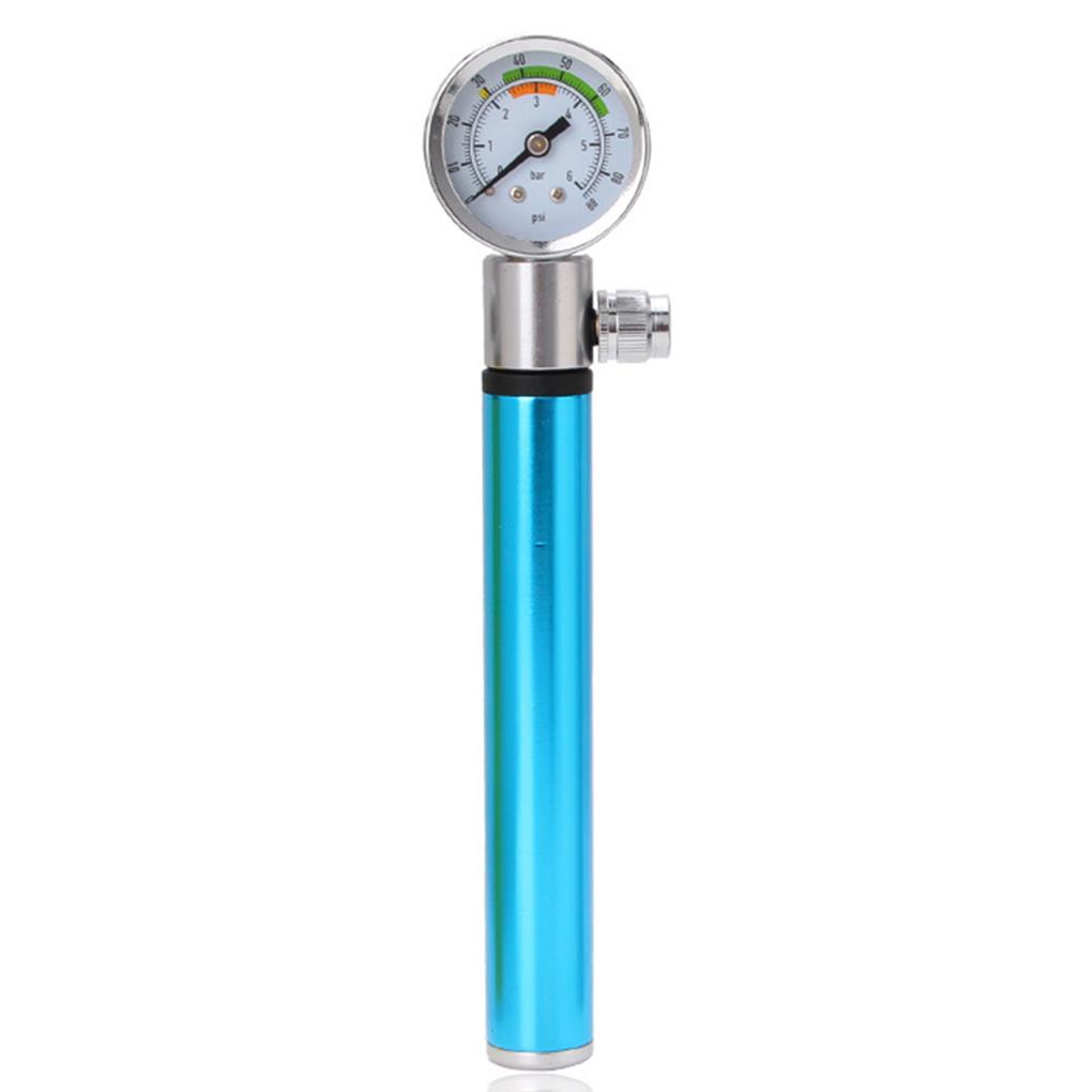 Tire Inflator Bike Pump Inflating Tools Gauge Aluminum Alloy Space Saving Compact Size Cycling Supplies Mini Pumps