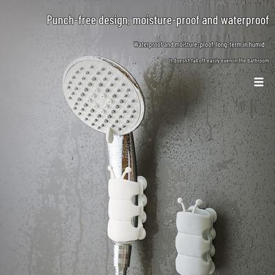 Silicone Suction Cup Shower Head Holder - No Drilling, Traceless Fixing.