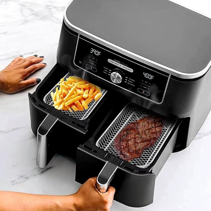 3-lagige Grillständer Air Fryer stapelbares Gestell Edelstahl Dörrgestelle Grillgestelle für Restaurantküche