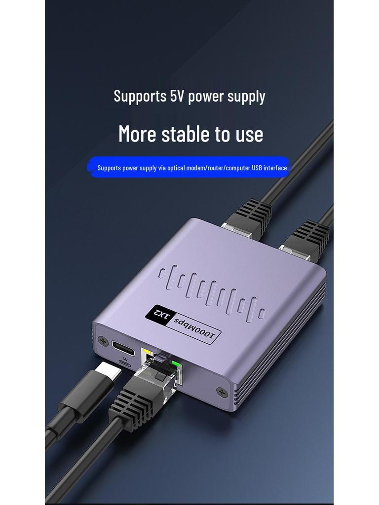 Splitter ed Estensore di Rete Gigabit a Doppia Porta RJ45