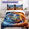 Set Lenzuola Stampa Leeds United Football 3 Pezzi, Comodo Set Copripiumino per Camera da Letto Amico della Pelle